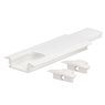 Kit perfil aluminio traslúcido empotrable 2M para tiras LED hasta 12mm Blanco