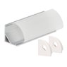 Kit perfil aluminio traslúcido esquinero ovalado 2M para tiras LED hasta 10mm