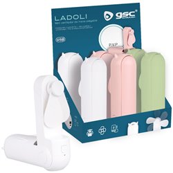 Mini ventilador de mano plegable Ladoli USB recargable - 6u caja exp