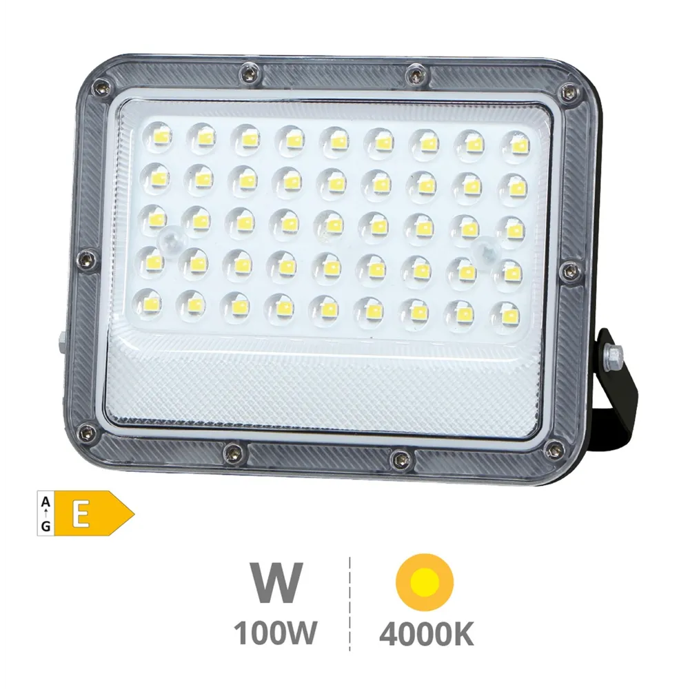 Proyector aluminio LED Belinta 100W 4000K IP65 Negro