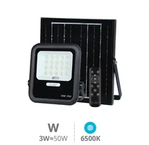 Proyector solar LED Miloha 3W 6500K IP65 Negro