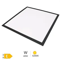 Panel empotrable ultrafino LED Sabha 59,5x59,5cm 40W 4200K Negro