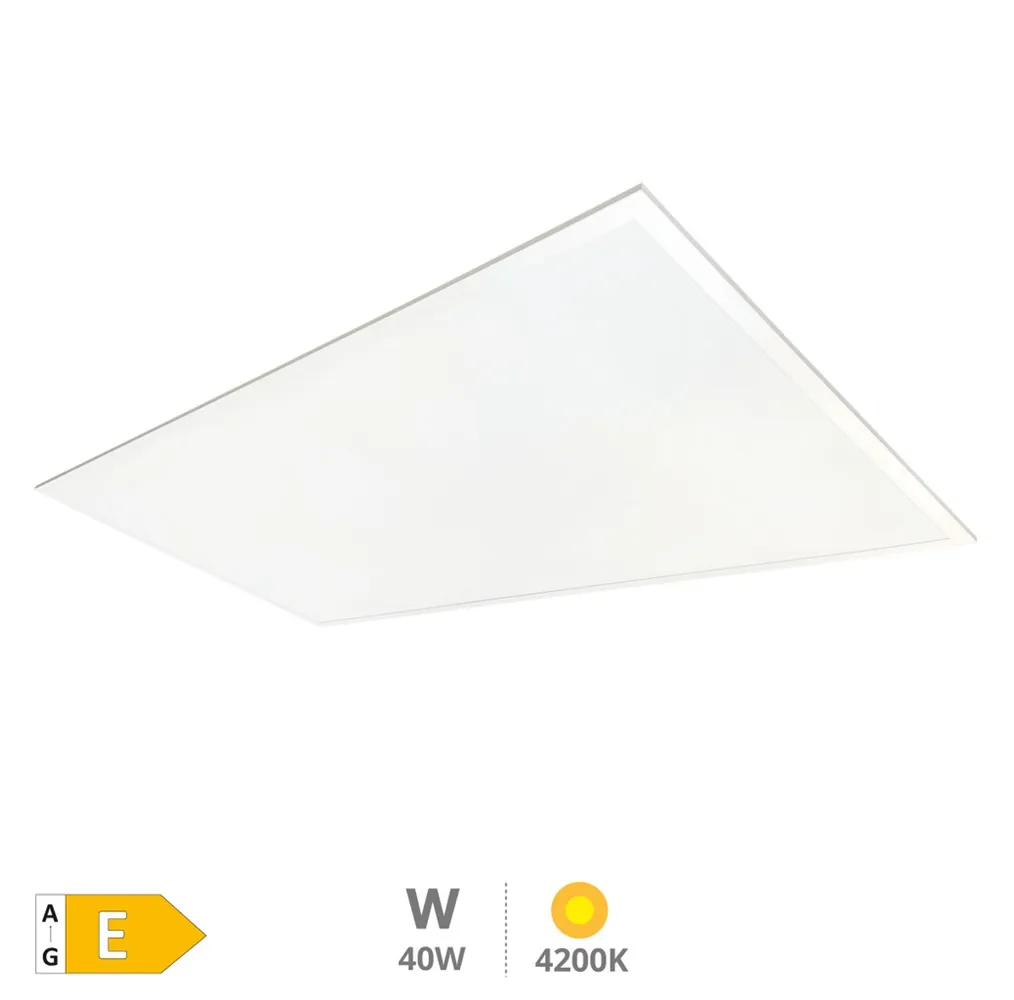 Panel empotrable LED rectangular Luena 119,5x29,5cm 40W 4200K Blanco