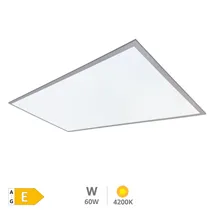 Panel empotrable LED rectangular Luena 119,5x59,5cm 60W 4200K Níquel