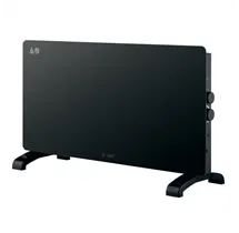 Radiador convector de cristal Zanthus Máx. 2000W Negro
