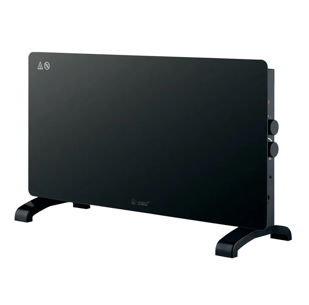 Radiador convector de cristal Zanthus Máx. 2000W Negro