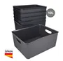Cesto organizador plástico 10L Gris - 6u retráctil