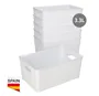 Cesto organizador plástico 3,3L Blanco - 6u retráctil