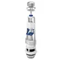 Descargador inodoro con pulsador interrumpible