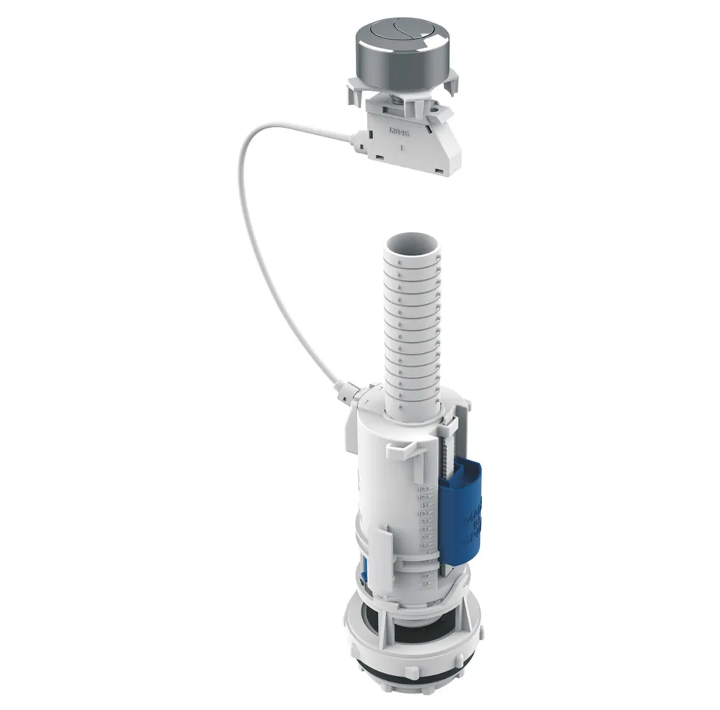 Descargador inodoro con doble pulsador regulable