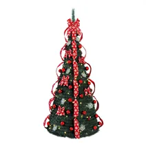 Árbol de navidad plegable decorado con luces Niah 1,8M
