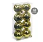 Pack 8 bolas de navidad 6cm Dorado