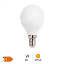 Bombilla LED esférica 8W E14 3000K - Libertina