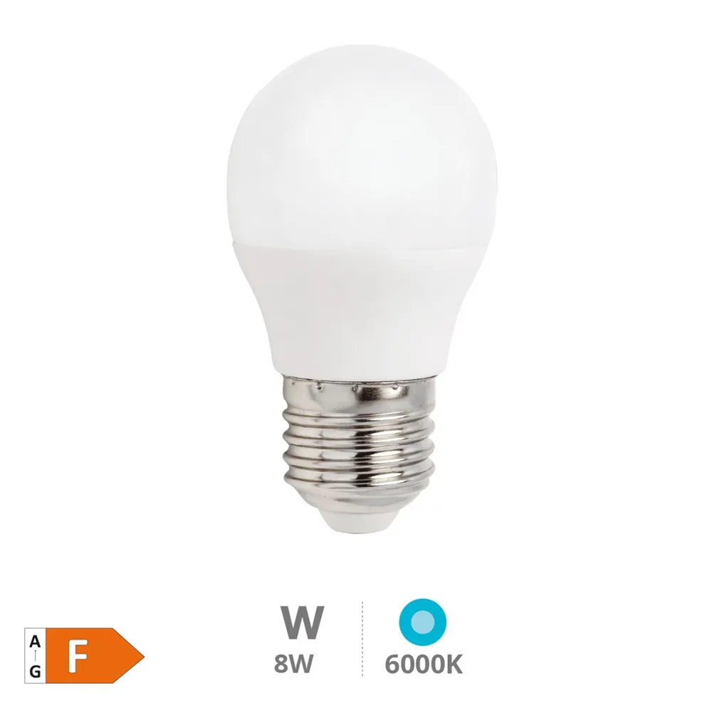 Bombilla LED esférica 8W E27 6000K - Libertina