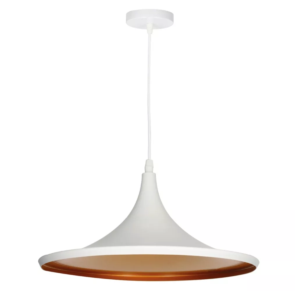 Lámpara colgante Serie Bauchi E27 Ø350mm Blanco