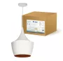 Lámpara de techo colgante Serie Gombe E27 Ø240mm Blanco