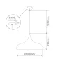 Lámpara colgante Serie Nola E27 Ø420mm Blanco