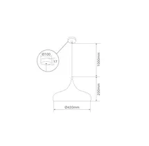 Lámpara colgante Serie Nola E27 Ø420mm Gris