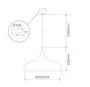Lámpara colgante Serie Nola E27 Ø320mm Blanco