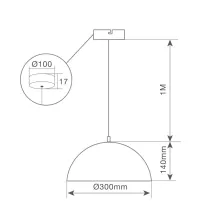 Lámpara colgante Serie Abala E27 Ø300mm Verde menta
