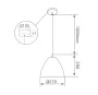 Lámpara colgante Serie Dianza E27 Ø270mm Gris con detalles en cuero