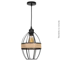Lámpara colgante Takum E27 Ø150mm negra