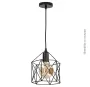 Lámpara colgante Serie Carnot cuadrada E27 200mm negra
