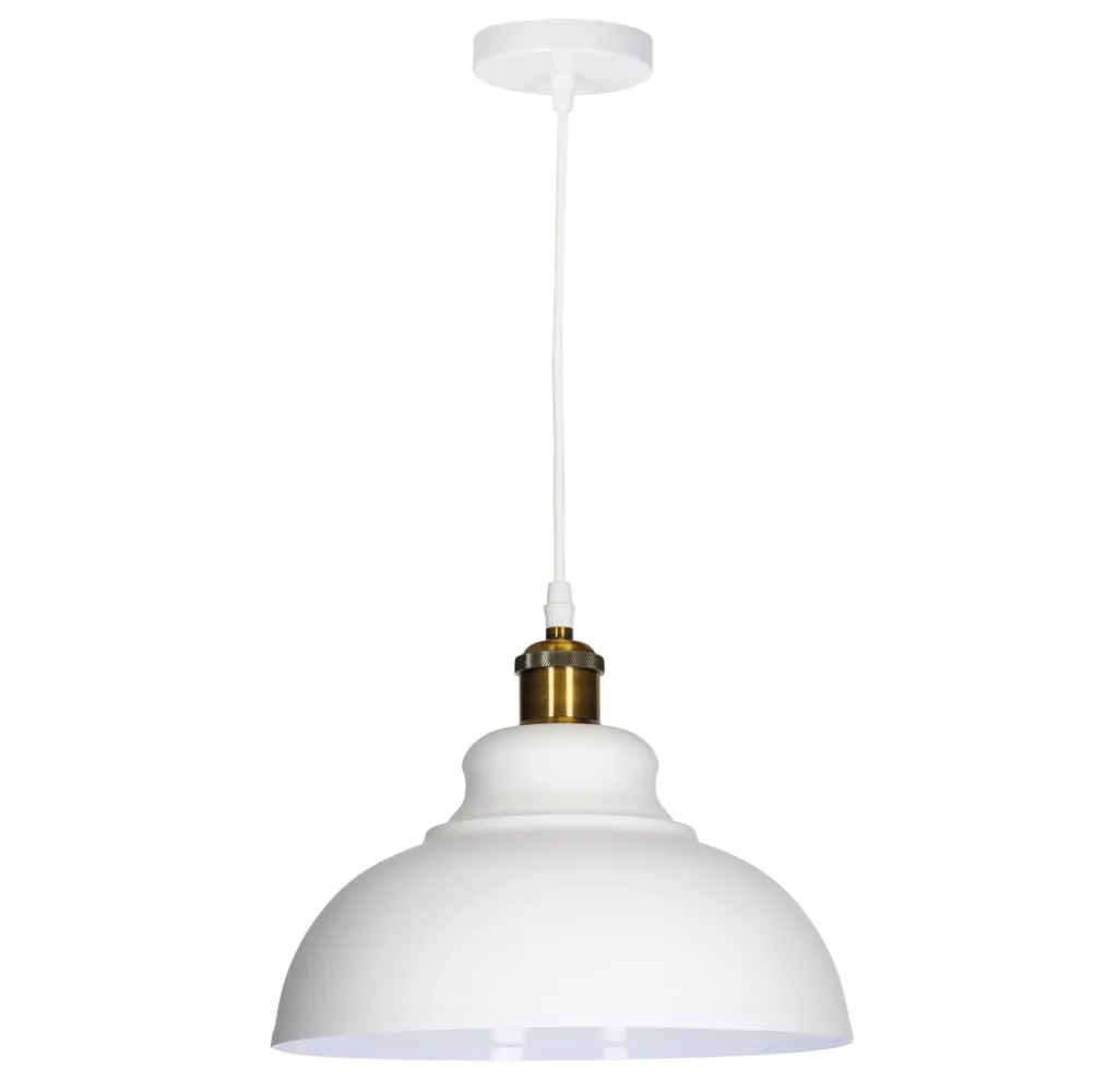 Lámpara de techo colgante Serie Akure E27 Ø290mm Blanco
