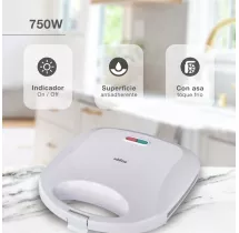 Sandwichera Doble Haida 750W