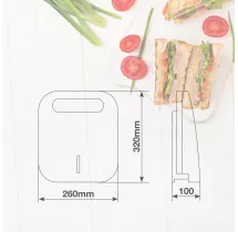 Sandwichera Namsok 1400W para 4 sándwiches