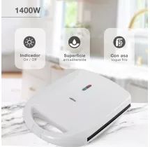 Sandwichera Namsok 1400W para 4 sándwiches