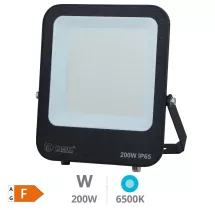 Proyector aluminio LED Santadi 200W 6500K IP65 Negro