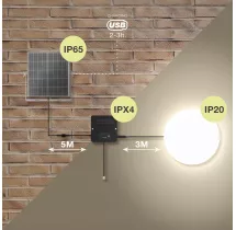 Plafón solar LED Telfer 6W 6500K