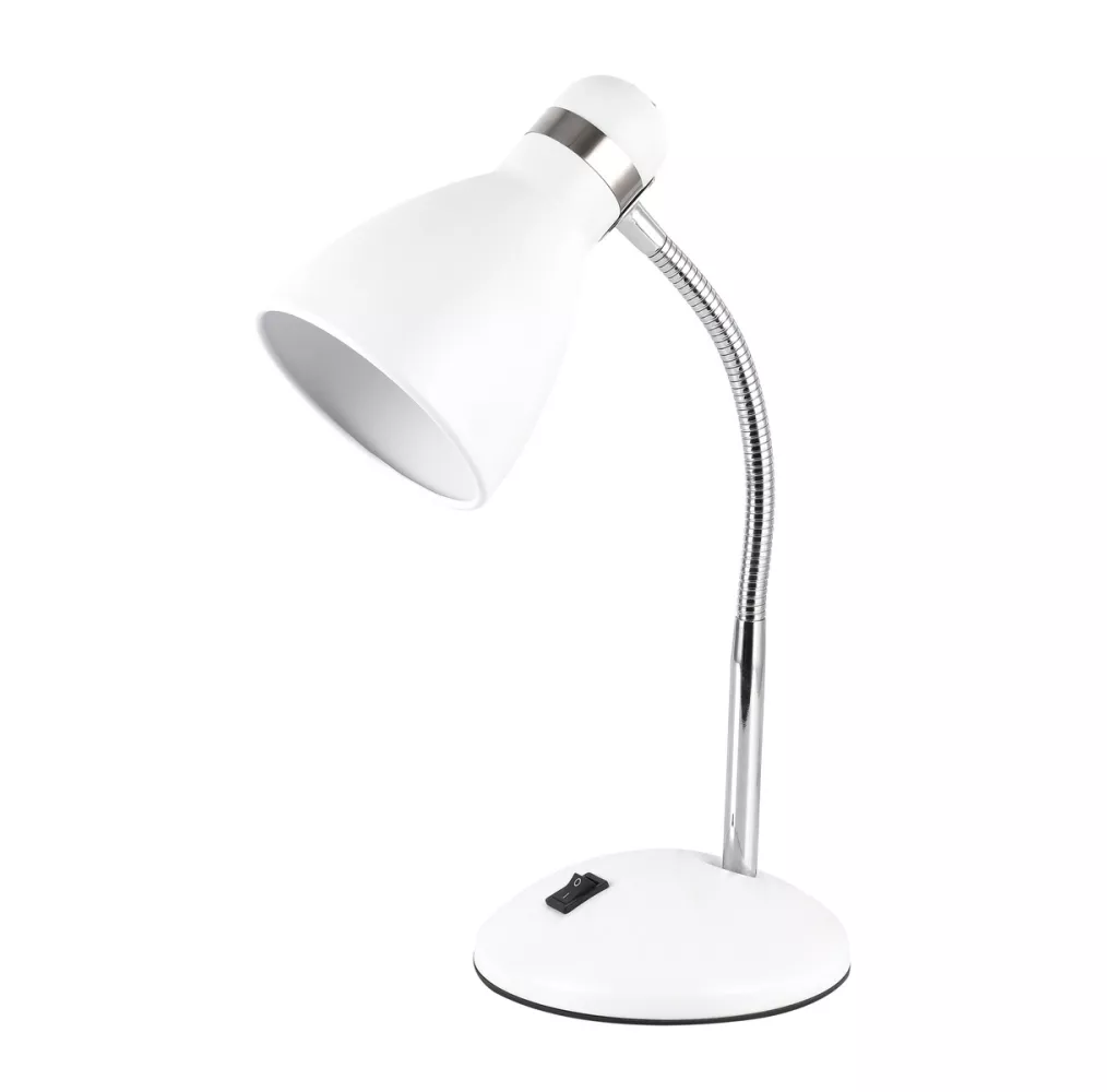 Flexo Conca E27 Blanco: Lámpara de escritorio ajustable