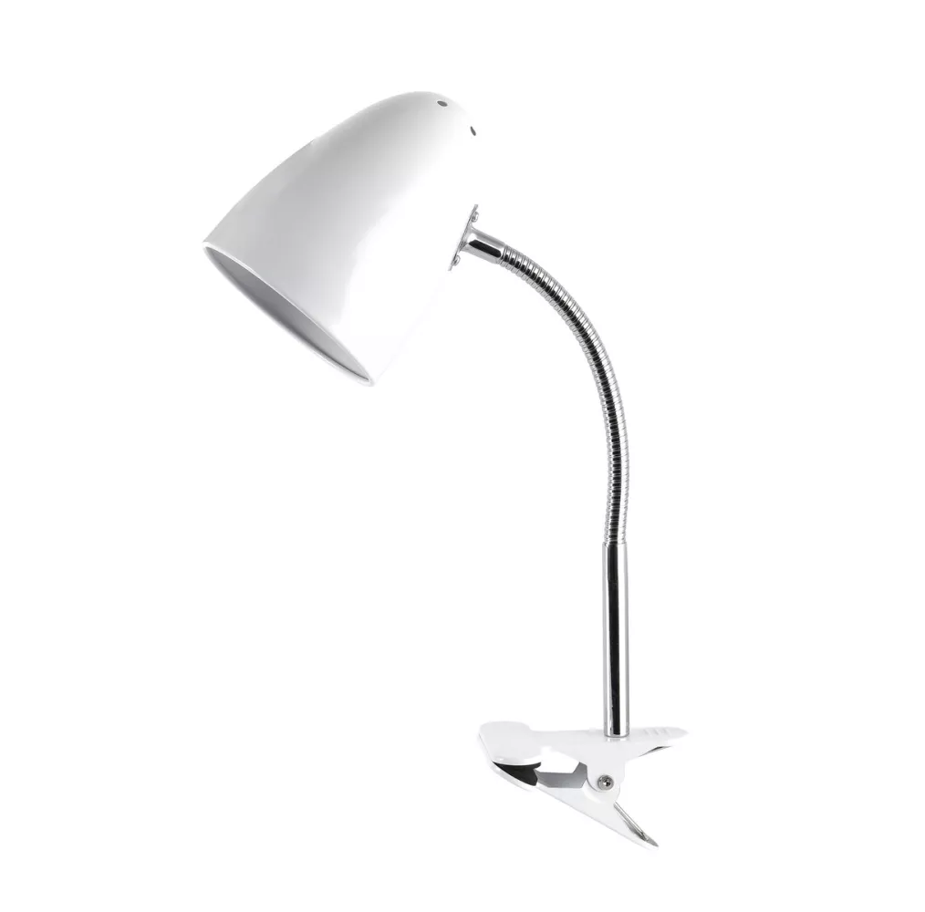 Flexo de escritorio con pinza Gaeta E27 blanco