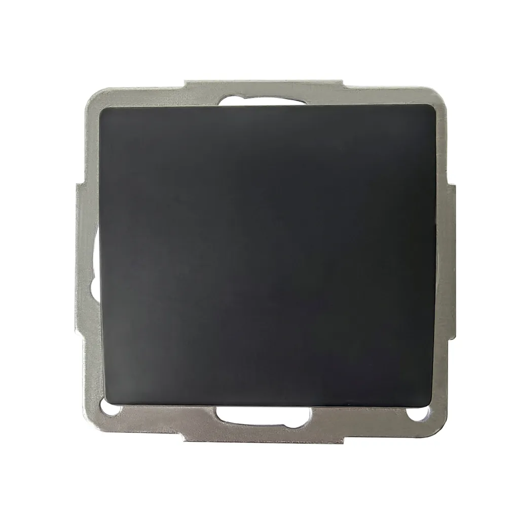Conmutador empotrable Gamma Negro 