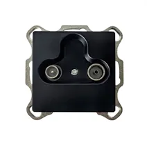 Base de TV y FM empotrable Gamma Negro 