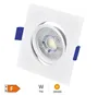 Aro basculante cuadrado empotrable LED Cumbo 7W 3000K Blanco 