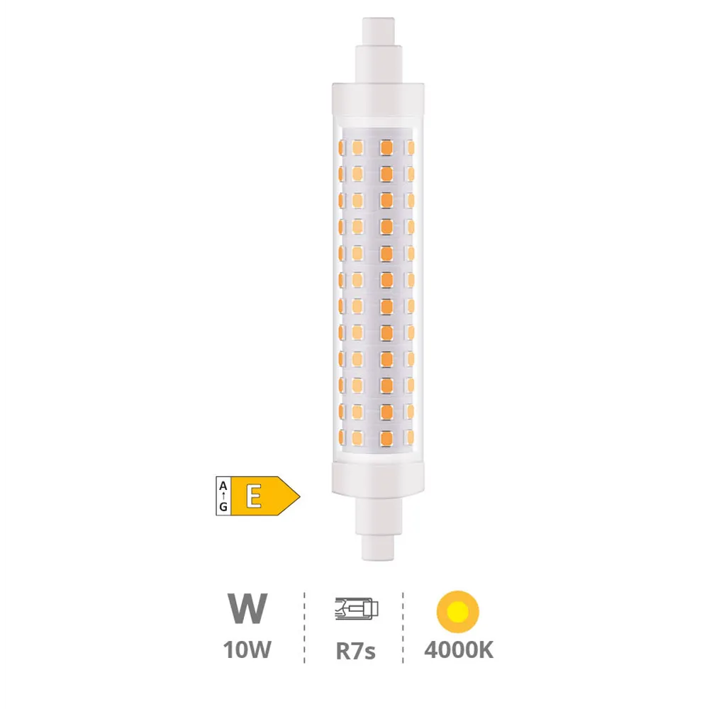 Bombilla lineal LED 118mm R7s 10W 4000K regulable