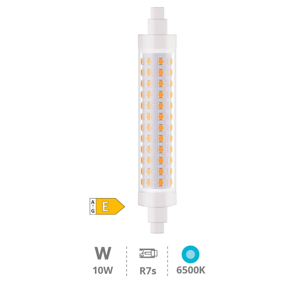 Bombilla lineal LED 118mm R7s 10W 6000K regulable