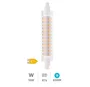 Bombilla lineal LED 118mm R7s 10W 6000K regulable