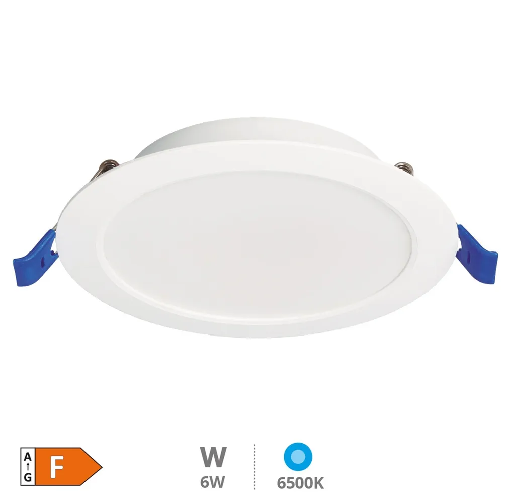 Downlight empotrable LED redondo Belur 6W 6500K Blanco