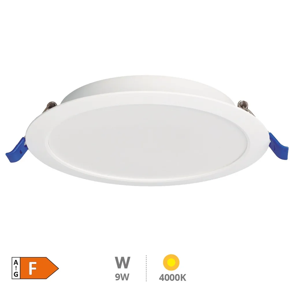Downlight empotrable LED redondo Belur 9W 4000K Blanco