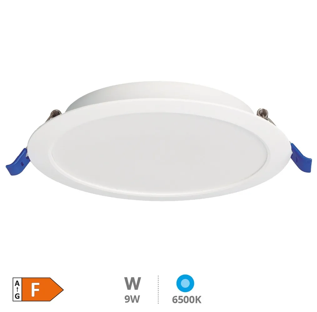 Downlight empotrable LED redondo Belur 9W 6500K Blanco 