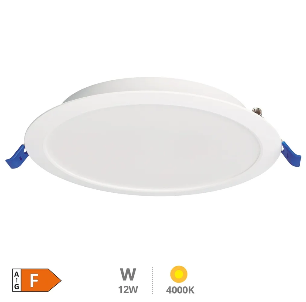 Downlight empotrable LED redondo Belur 12W 4000K Blanco