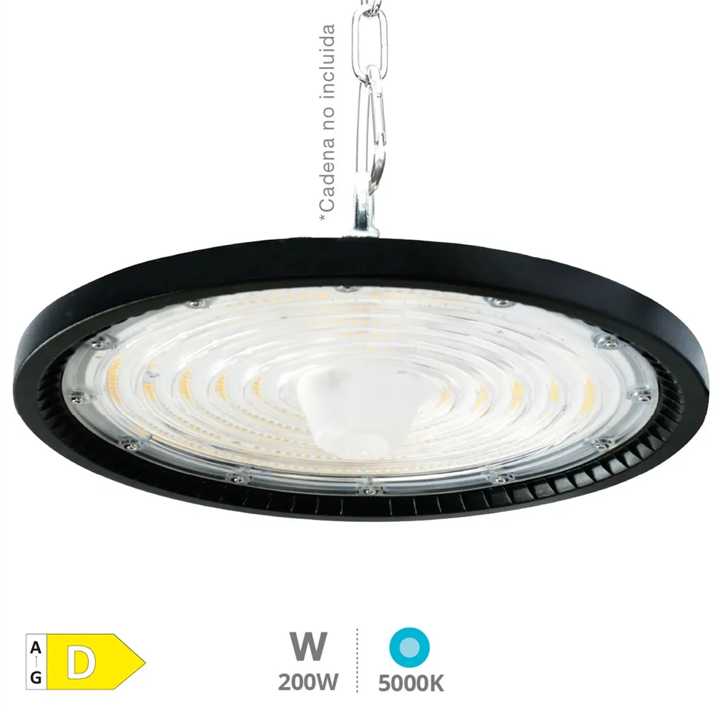 Campana industrial LED Titas 200W 60-90-120º 5000K