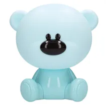 Luz de noche infantil LED Osito 5W RGB + luz día con altavoz y batería Azul 