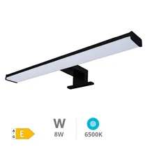 Aplique baño LED Laksa 8W 6500K IP44 Negro