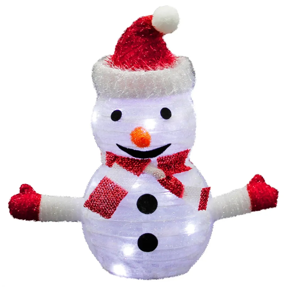 Muñeco de nieve plegable LED 300mm Luz fría