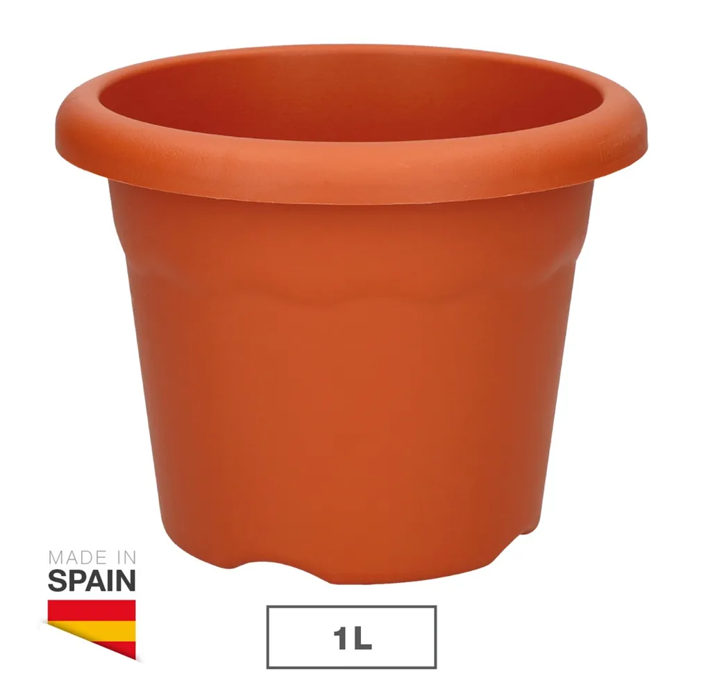 Maceta redonda Terra Ø140mm Marrón